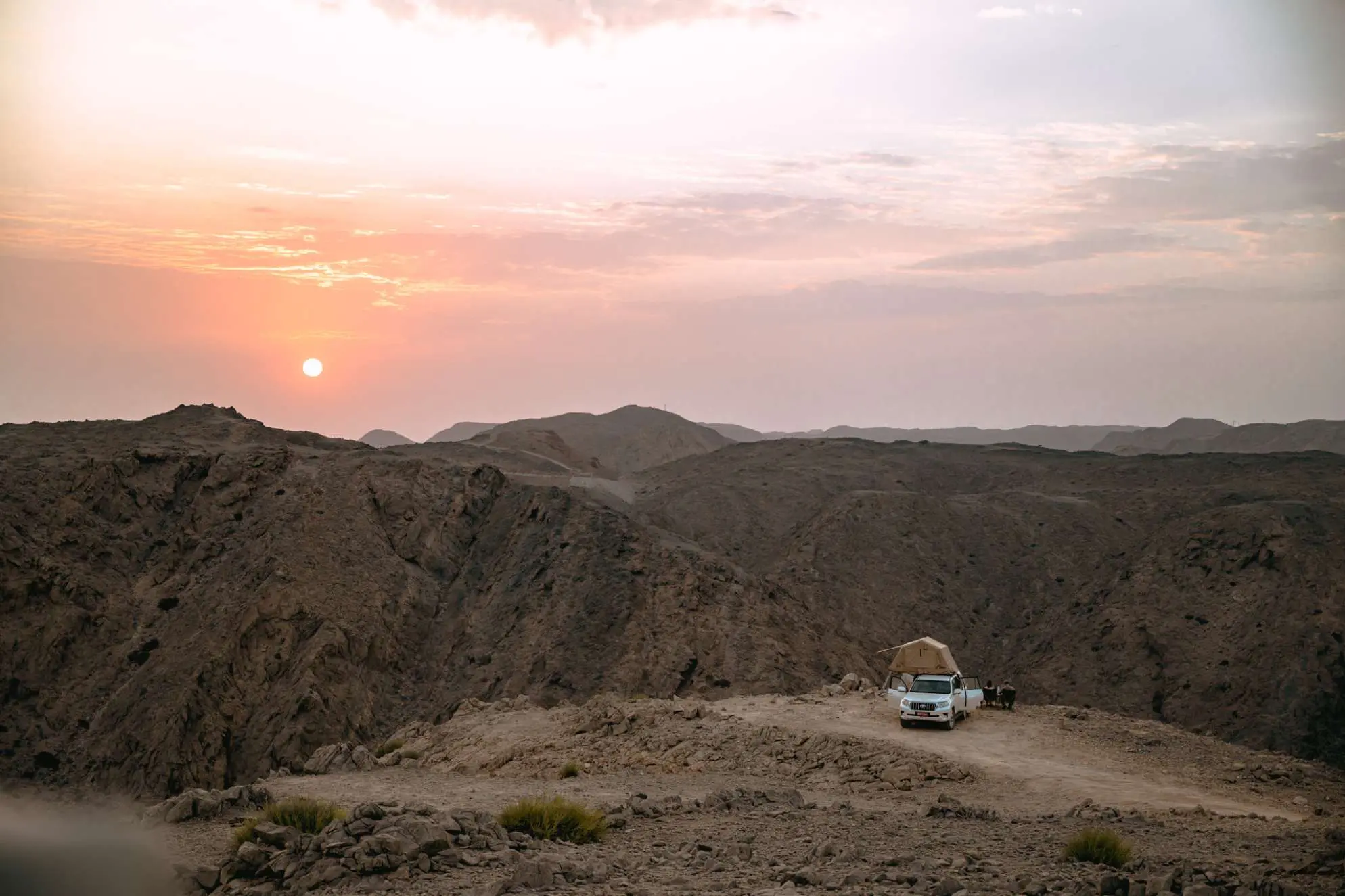 Daktent in de bergen